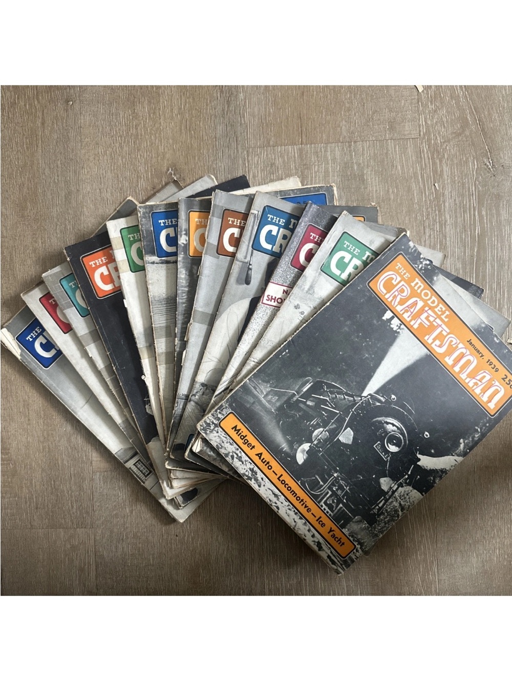 The Model Craftsman 1939 FULL SET 12 Months Magazines Home Mechanics As Is RARE
